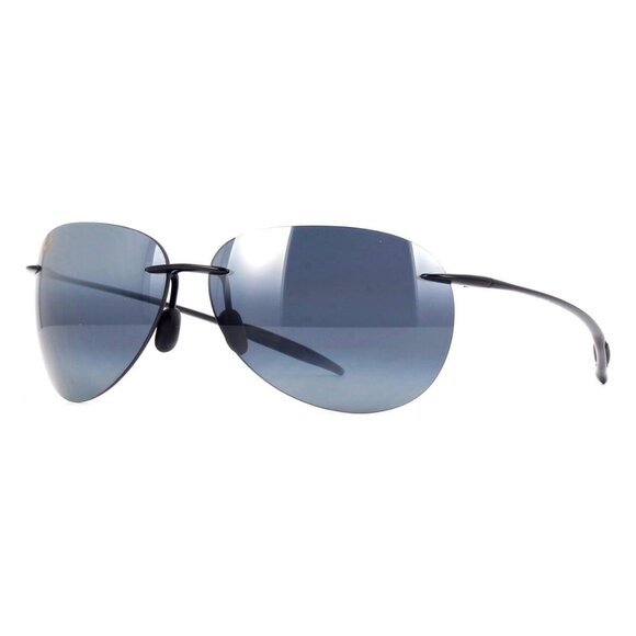 New A3136Z New MAUI JIM Sugar Beach Black Rimless Polarised Wraparound 421 02 Su - Picture 1 of 4